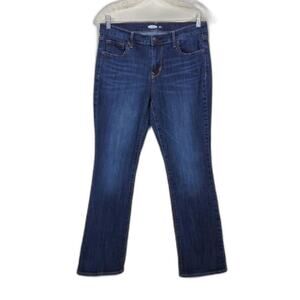 Old Navy Curvy Bootcut Jeans Blue Medium Wash Women Size 6 Short Stretch Denim